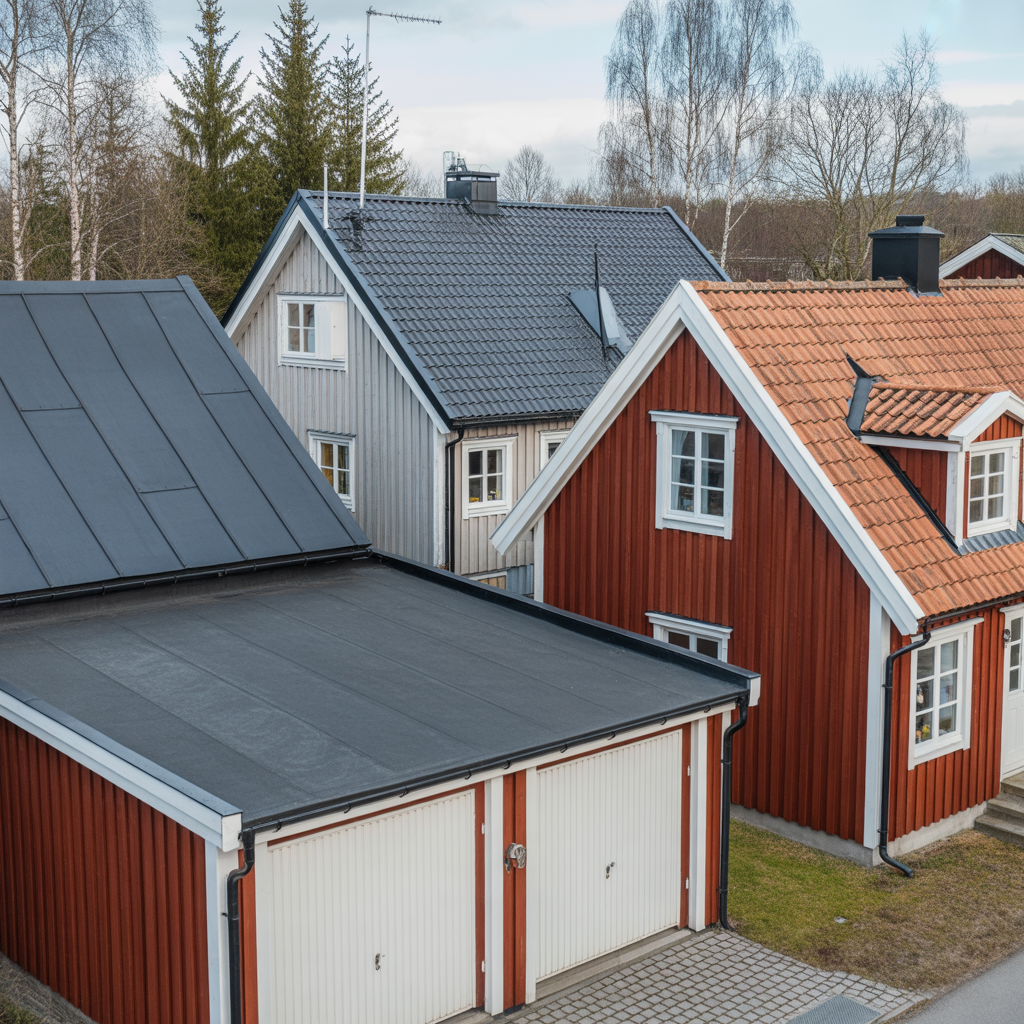 taklutning och materialval jamfor minsta lutning per taktyp